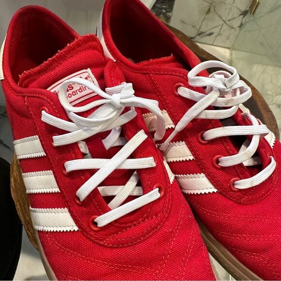 Adidas Sambarose Men’s Gum Sole Red Canvas Sneakers US 10.5 Retro Platform - Picture 7 of 10